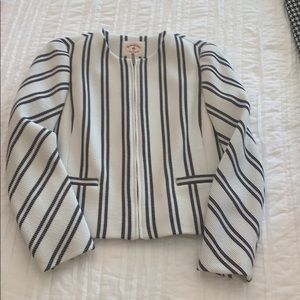 Light cream and navy blazer. Gently used.